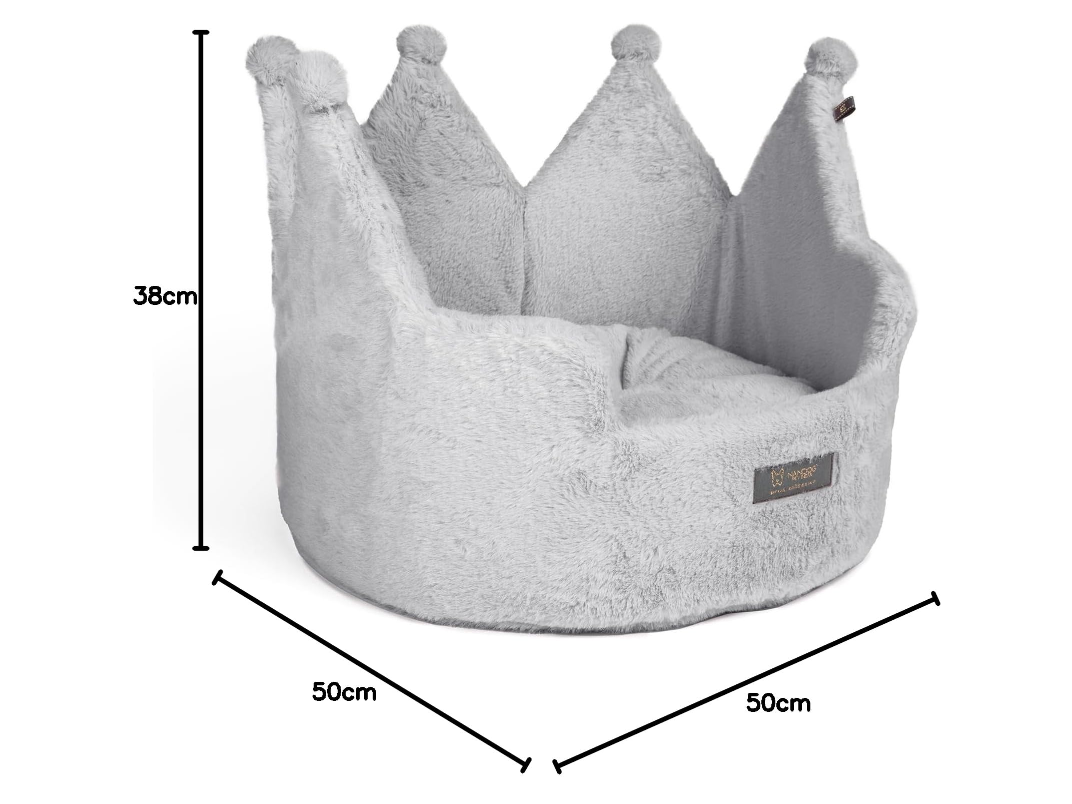 Amazon | NANDOG クラウンコレクション 犬と猫のベッド(グレークラウド